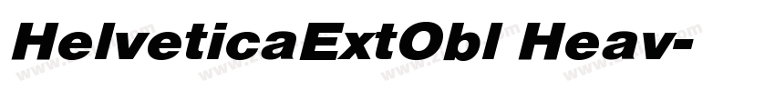 HelveticaExtObl Heav字体转换